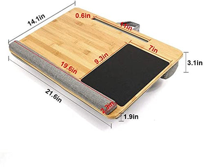 Laptop Desk Home Office Lap Desk Portable Lap Desk with Cushion Mouse Pad Home Office Laptop Desk Computer Tray for Home Office Students Use