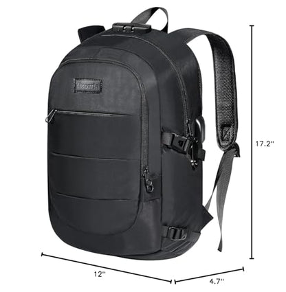 Tzowla 35 Liter Anti Theft Backpack with Giant Tumbler Holder Pocket and Lock,15.6 Inch Laptop Backpack - color: A-black, size: 35L 15.6inch