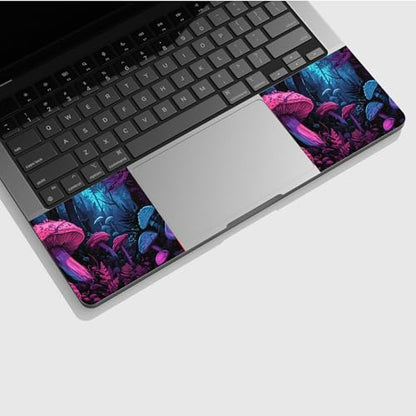 Universal Laptop Skin Sticker with 2 Wrist Pad Skins, Waterproof Scratch Resistant Vinyl Laptop Cover Decal, Cut to Fit for 11–15.6 Inch MacBook HP Dell Lenovo, Magic Mushroom - color: Magic Mushroom