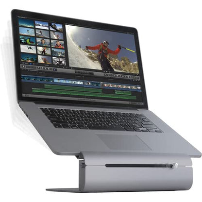 Rain Design iLevel2 Adjustable Height Laptop Stand (Patented) (Space Gray) - color: Space Gray