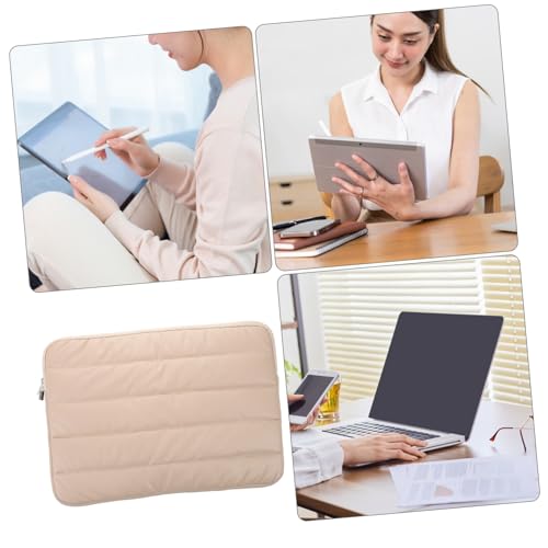 STOBOK Laptop Sleeve Case Water-Resistant Polyester Protective Bag Multiple Compartments for Notebook Tablet for Travel and Work