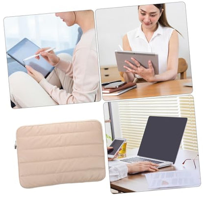 STOBOK Laptop Sleeve Case Water-Resistant Polyester Protective Bag Multiple Compartments for Notebook Tablet for Travel and Work