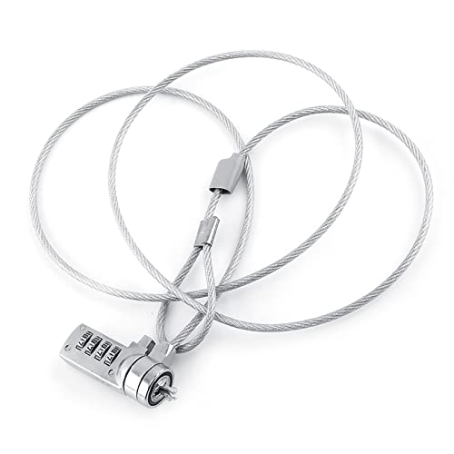 Cable Lock, Laptop Locking Cable Combination Laptop Lock Cable Locks with Combination Laptop Lock Notebook Combination Lock Cable Chain Theft Deterrent 4 Digit Password for