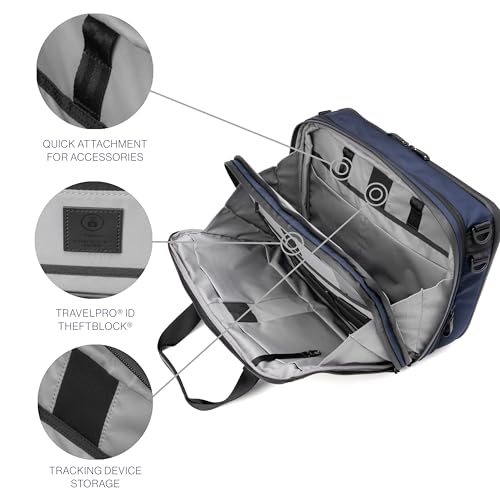 Travelpro Altitude Full Expansion Brief, Business Bag, 16 Inch Laptop, Work, Travel, Water Resistant, Men and - color: Aviator Navy