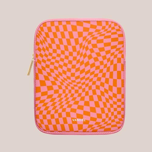 Vandel 9-11 Inch Tablet Sleeve, iPad Sleeve 11 inch Travel Pouch, Fits iPad Pro 11 Inch M4/ 10th Generation 10.9, 9/8th Gen 10.2/ Air 11" 5/4/3 10.9"/10.5", Pro 11 M2, Tab S8/S9 - color: b. Pink Checker, size: 9-11 Inch Tablet