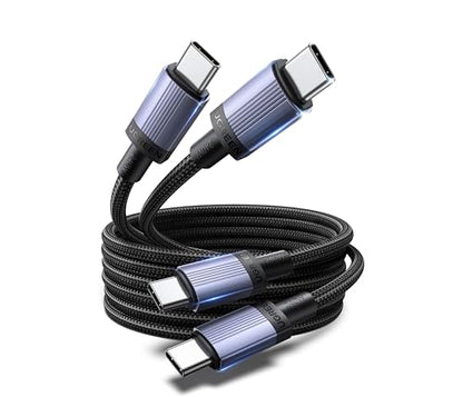 UGREEN 240W USB C Cable 2-Pack, Fast Charging for Laptops & Phones, 6.6FT | Compatible with MacBook Pro/Air, XPS, ThinkBook, iPhone 17/16/15, Galaxy S26/S25, Pixel 10/9, iPad Pro, Steam Deck, Switch - size: 6.6FT