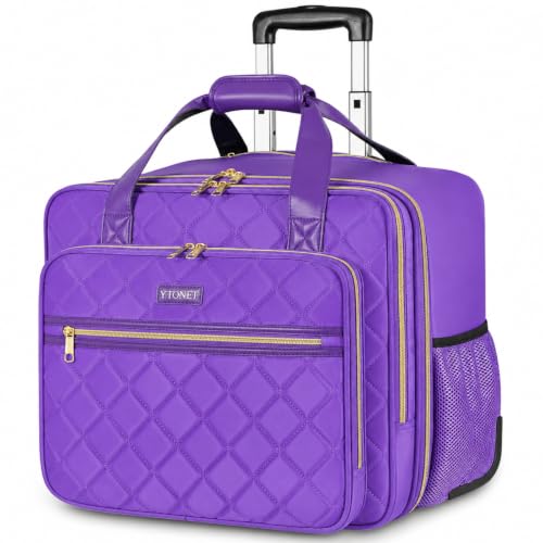 Ytonet Rolling Briefcase for Women, Extra Large Rolling Laptop Bag Fits 18 Inch Laptop, Computer Bag with wheels for Work Travel College Business Overnight Wife Mom Teacher, Purple - color: Purple, size: X-Large