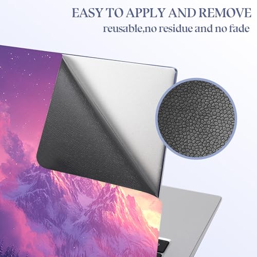 Universal Laptop Skin Sticker Decal,15.6 Inch Laptop Vinyl Cover for 13" 14" 15.6" Laptop,Scratch-Resistant Waterproof Protector Wrap,Reusable with Wrist Pads,Wolf & Pup Mountains - color: Wolf & Pup Mountains