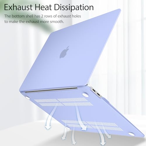 May Chen Compatible with MacBook Air 13 inch Case 2021 2020 2019 2018 Model: M1 A2337 A2179 A1932, Plastic Matte Hard Shell Case for MacBook Air 13 inch with Retina Display Fits Touch ID, Airy Blue - color: Airy Blue