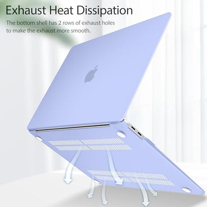 May Chen Compatible with MacBook Air 13 inch Case 2021 2020 2019 2018 Model: M1 A2337 A2179 A1932, Plastic Matte Hard Shell Case for MacBook Air 13 inch with Retina Display Fits Touch ID, Airy Blue - color: Airy Blue
