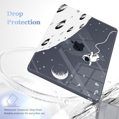 May Chen for MacBook Air 15 inch Case M5 M4 M3 M2 2026 2024-2023, Model A3448 A3241 A3114 A2941, Closes Seamlessly Hard Shell Laptop Cover with Keyboard Cover, Astronaut Flight - color: Astronaut Flight