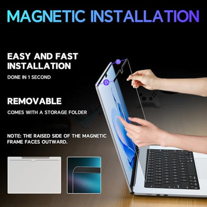 Magnetic Macbook Pro 14 Inch Privacy Screen(2021-2025, M1, M2, M3, M4, M5), Removable Anti Glare Blue Light Macbook Pro Screen Protector, 360° Anti Spy and Easy Install Shield - size: Privacy Screen MacBook Pro 14 Inch
