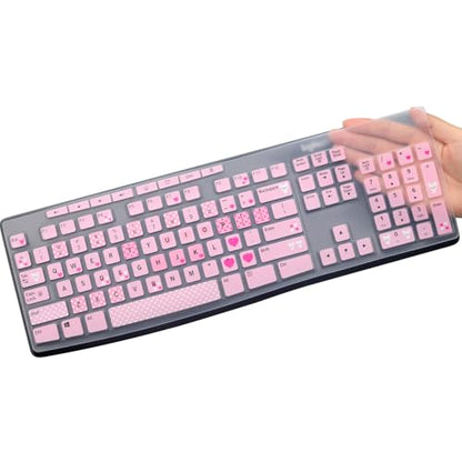 Keyboard Cover for Logitech MK295 MK275 MK270 Wireless Keyboard, Logitech K200 K260 K270 MK200 MK260 K270 K275 K295 Keyboard Skin Protector-Lovly - color: Lovly