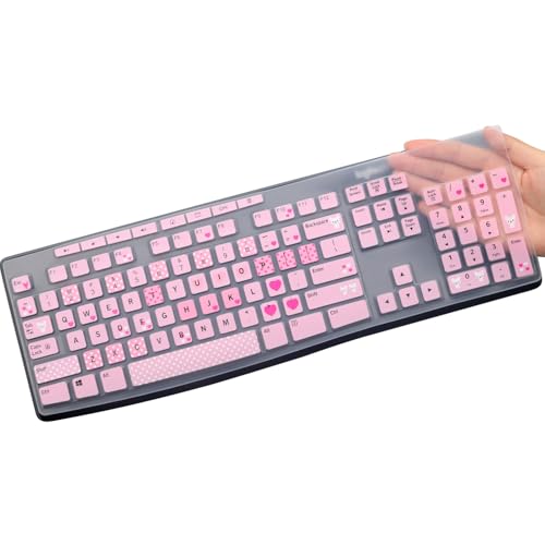 Keyboard Cover for Logitech MK295 MK275 MK270 Wireless Keyboard, Logitech K200 K260 K270 MK200 MK260 K270 K275 K295 Keyboard Skin Protector-Lovly - color: Lovly