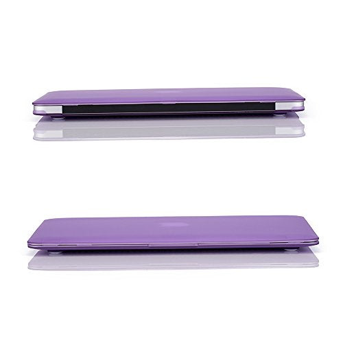 RUBAN Case Compatible with MacBook Air 13 Inch (Models: A1369 & A1466, Older Version 2010-2017 Release), Slim Snap On Hard Shell Protective Cover and Keyboard Cover, Purple - color: Purple