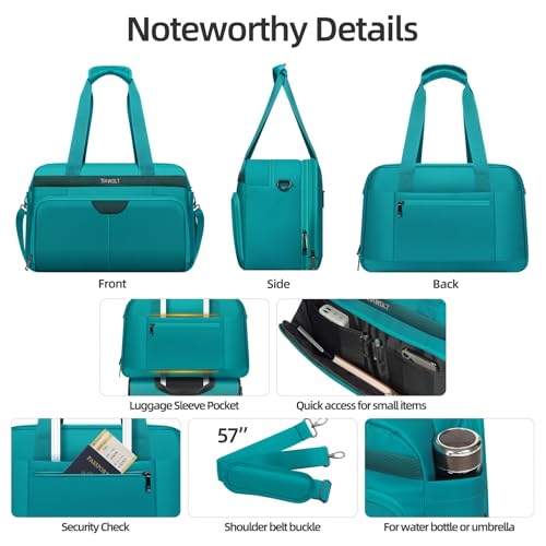Carry On Luggage 22x14x9 Airline Approved with Wheels,2-piece Luggage Set,Softside Expandable Luggage Suitcase with TSA Lock&Carry-on UnderSeat travel Duffle Bag,Weekender Bag-Green - color: Green, size: Carry-on 20 inch (2-piece Set)