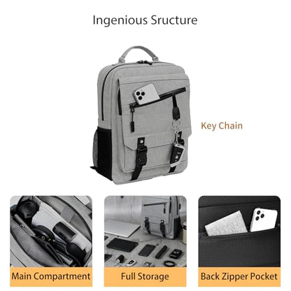 Crossbody Messenger Bag for Men: 13L Multi-pocket Satchel Sling Bags - color: Grey