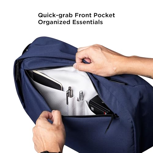 ALPAKA Metro Backpack 12L Compact Laptop Backpack Blue | Laptop Sleeve Fits 14-inch Laptop, Internal Water Bottle pocket for Men and Women, Weatherproof Fabric Axoflux 300D - color: Blue-axoflux 300d