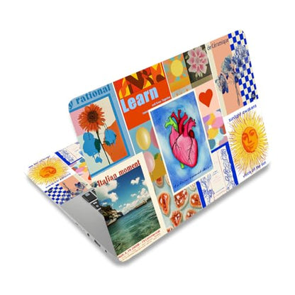PLIGREAT Art Poster Pattern Laptop Skin Stickers Cutable Universal Size Fits 12" 13" 13.3" 14" 15 Inch Laptop Creative Removable Waterproof Notebook Art Decals PC Protector Cover Sticker
