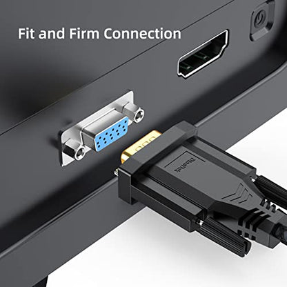 DisplayPort to VGA Cable 6ft, Display Port DP to VGA 1080P@60Hz Adapter Converter Male to Male Braided Cord for Desktop Laptop Graphics Card to Monitor - style: 6 Feet