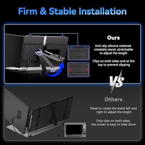 Laptop Screen Extender, 15.3" 16:10 IPS 100% sRGB Portable Travel Monitor for Laptop, FHD 1200P External Display Screen, Dual Screen Attachment Plug & Play for Mac Windows - size: 15.3"
