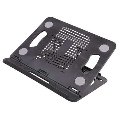 Laptop Stand for Desk Portable and Adjustable Rack with 360 Degree Rotating Base Holds Notebook Home Portable Foldable Stand - color: Black