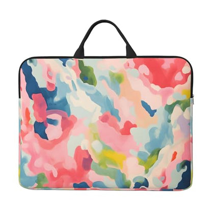 Pink and Black Paint Graffiti 14 Inch Laptop Sleeve Case，Handheld Waterproof/Shockproof Computer Carrying Bag Suitable for Daily Travel/Tourism/Business Trips, etc - color: Pink And Black Paint Graffiti