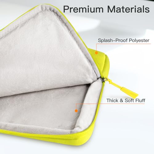 JETech Laptop Sleeve for 13-14Inch MacBook Neo (A18 Pro), MacBook Air/Pro (M1-M5) 2020-2026, 13-13.6 Inch Notebook, Waterproof Shock Resistant Bag Case with Accessory Pocket (Yellow) | For MacBook Neo (A18 Pro), MacBook Air/Pro (M5-M1) 2026-2020, Waterpro
