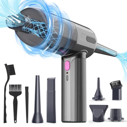 Hayousui 7000Pa Mini Handheld Vacuum,4-in-1 Cordless Car Vacuum Cleaner | 3-Speed,High Power,4 Functions:Vacuum,Duster,Pump&Cleaning Kit,for Car Detailing/Keyboard/Sewing Machine/Office