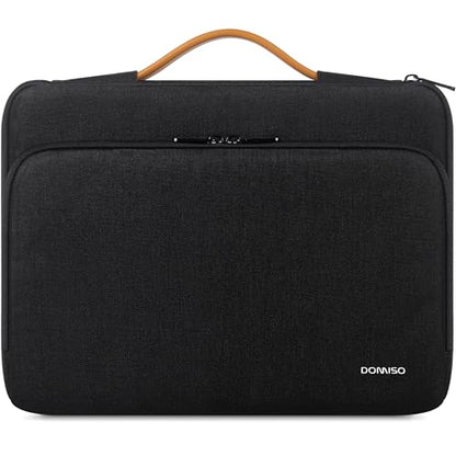 DOMISO 360 Protective Laptop Sleeve 15.6 inch Laptop Case with Handle Laptop Carrying Case for 15 inch MacBook Air/Pro Laptop Case 15.6 inch Compatible with MacBook Air 15 inch M3 2024,Black - color: Black, size: 15-15.6 inch
