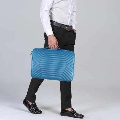 DOMISO 14 Inch Shockproof Waterproof Laptop Sleeve with Handle Lightweight Soft EVA Tablet Case for 14" Laptops/Lenovo ThinkPad/HP Pavilion 14 Stream 14 / Dell, Blue - color: Blue, size: 14 Inch