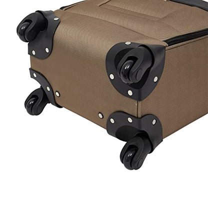 Wrangler 17" Underseat Spinner Carry-On Luggage, Mocha - color: Mocha
