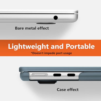 MecBevia Compatible with MacBook Air 13.6 inch Case, M4 A3240/ M3 A3113/ M2 A2681 (Released 2025 2024 2022), Ultra Thin Flexible Armor Plastic Hard Shell Protective, Matte Midnight Blue - color: Matte Midnight Blue