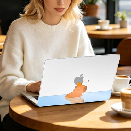 Feams for MacBook Neo 13 Inch Case 2026 A3404, Stylish Protective Clear Case Hard Shell Transparent Cover for MacBook Neo 13 Inch 2026 (A18 Pro Chip) with Keyboard Cover, Capybara - color: Capybara