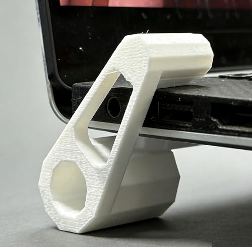 Mini Portable Laptop Cooling Bracket, Ultra Lightweight Invisible Laptop Bracket, Hollow Cooling Bracket, Suitable for Travel, Home, and Office use (White) - color: white