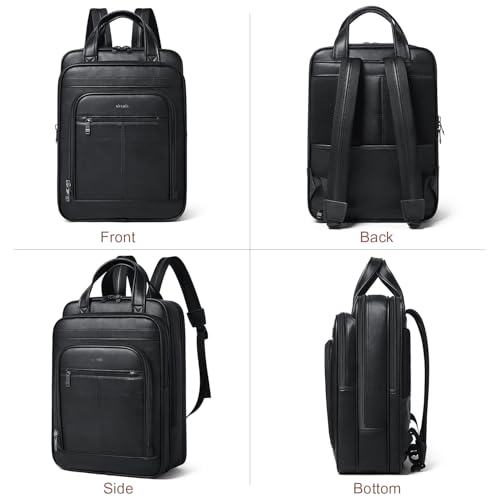 Shrrie 15.6" Laptop Backpack,Business Work Backpack Briefcase,Durable Computer Backpack for Office,Travel,College,Two-tone Black - color: Two-tone Black