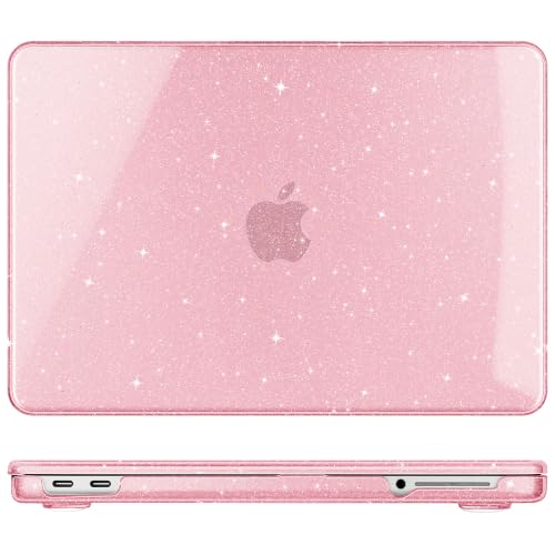 May Chen Compatible with MacBook Neo 13 inch Case 2026 Model A3404, Plastic Hard Shell,Keyboard Cover,Screen Protector,Dust Plug, for MacBook Neo 13" with A18 Pro Chip, Glitter Pink - color: Glitter Pink