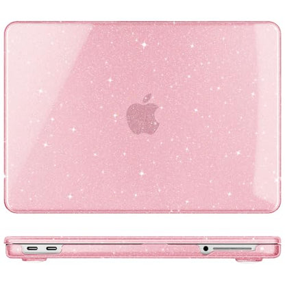 May Chen Compatible with MacBook Neo 13 inch Case 2026 Model A3404, Plastic Hard Shell,Keyboard Cover,Screen Protector,Dust Plug, for MacBook Neo 13" with A18 Pro Chip, Glitter Pink - color: Glitter Pink