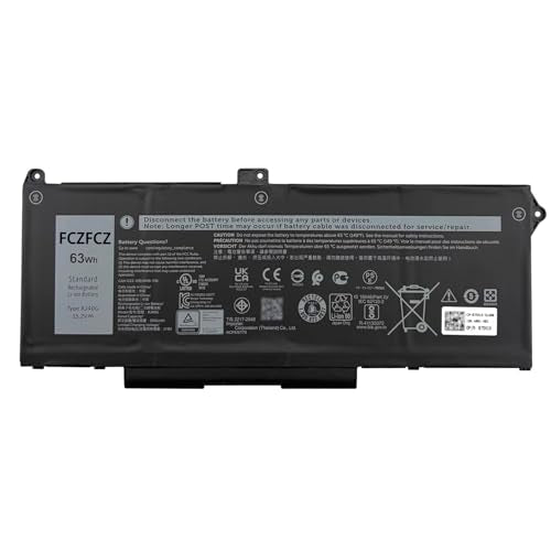 RJ40G Battery 63Wh P104F P104F001 0WK3F1 0M3KCN 005R42 15.2V | Replacement for Dell Latitude 14 5420 Latitude 15 5520 Precision 15 3560 3H45Y Series 01K2CF 075X16 WY9DX P137G P137G001 - size: 9.41*3.39*0.20 inch RJ40G