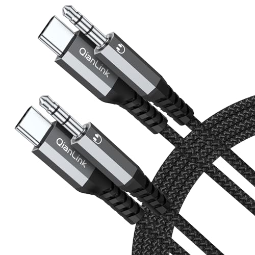 USB C to 3.5mm Audio Aux Jack Cable (3.3ft 2-Pack), Type C to 3.5mm Headphone Car Stereo Cord for iPhone 15 16 17 Pro Max, Samsung Galaxy S25 S24 S23 S22 S21 Ultra, Note 20 10, Pixel 9 8 XL, iPad Pro