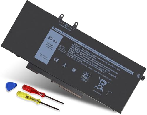 4GVMP Laptop Battery for Dell Latitude 5400 5500 5410 5510 E5400 E5500 Inspiron 7590 7591 7791 2-in-1 Precision 3540 3550 Series P84F P84F001 P42E P42E001 P98G001 P80F001 RF7WM C5GV2 H82T6 7.6V 68Wh - size: 9.33*4.13*0.25inch