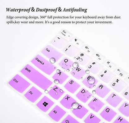 Keyboard Cover Skins for Lenovo Idepad S540 14" 14 inch, Lenovo Flex 5 5g 2-in-1 Laptop, Lenovo Ideapad Flex 5 14" Laptop Keyboard Protector - Gradual Purple - color: Gradual Purple