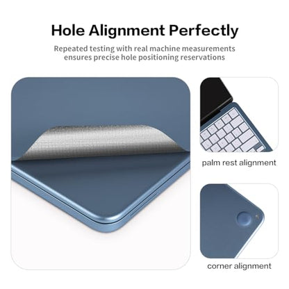 4 in 1 Ultra Thin 3M Vinyl Full Size Laptop Skin Palm Rest Sticker for 2026 New Released MacBook Pro Neo 13 Inch A3404 (Indigo Blue) - color: Indigo Blue