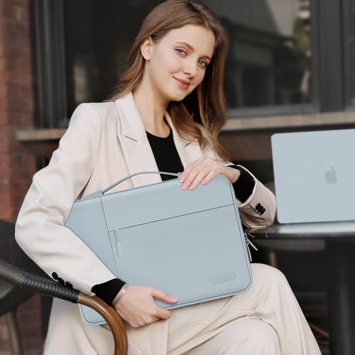 MOSISO Laptop Case 13.3 inch, 13-13.3 inch Laptop Sleeve with Handle Compatible with MacBook Air/Pro 13/Pro 14 M5 M4 M3 M2 M1,HP Dell ASUS Lenovo, Polyester Multifunctional Computer Bag, Baby Blue - color: Baby Blue, size: 13.3 inch