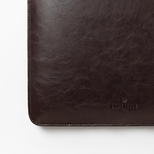 Comfyable Laptop Sleeve 14 Inch Precisely Compatible with MacBook Pro M5 M4 M3 M2 Pro/Max 2026-2021, Faux Leather Cover Case, 14 in, Dark Brown - color: Dark Brown, size: For 14" MacBook Pro