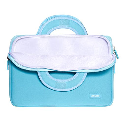 amCase Chromebook Case-11.6 to12inch Neoprene Sleeve with Handle-Turquoise | Travel laptop bag - color: Turquoise, size: 11.6 to 12 inch