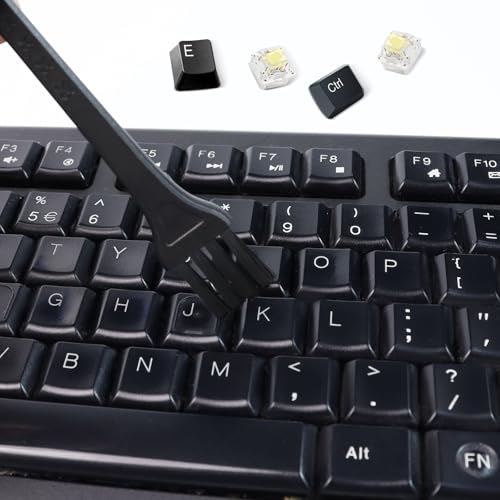 1 PCS Keycap Puller Switch Puller with 2 Cleaning Brushes | For Mechanical Keyboard, Fixing & Removal Tool, Stainless Steel