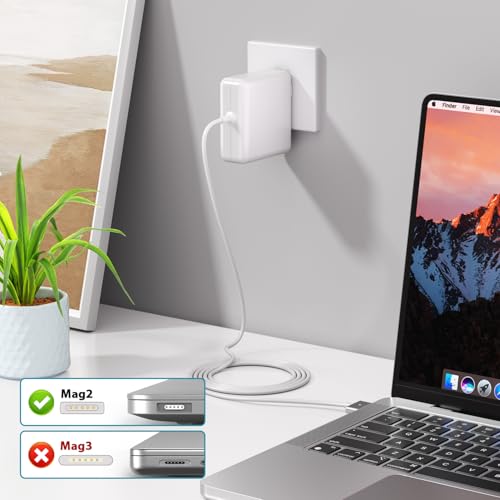 60W Charger for MacBook Pro, 60W Magnetic2 T-Tip Power Adapter Charger Replacement for Mac Pro/air 11/13 Inch (Between 2012-2017) - size: PA-60W