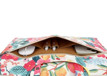 DACHEE Laptop Shoulder Bag for 15 Inch/15.6 Inch Macbook Pro - color: Garden Rose Shoulder