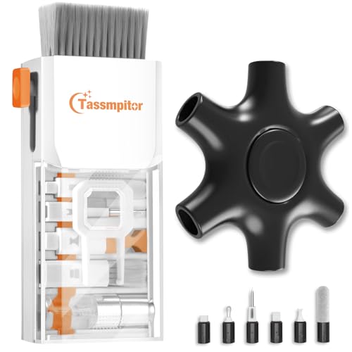 Keyboard Cleaner Laptop Cleaning Kit, for iPhone Cleaner iPhone Cleaning Kit for Charging Port, White, Black